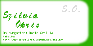 szilvia opris business card